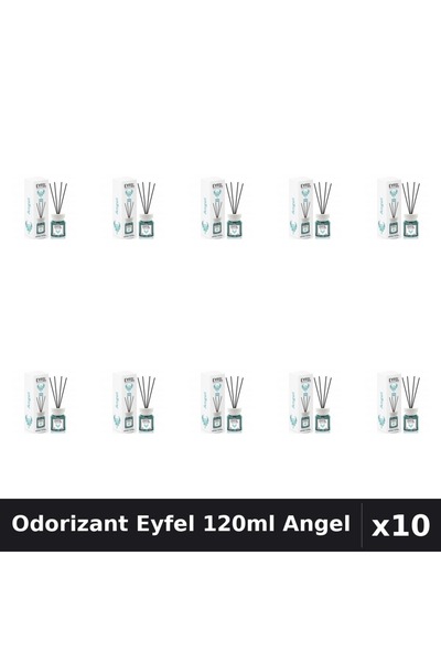 Eyfel Set 10 Odorizante Camera cu Betisoare - Angel, Parfum Intens 120ml