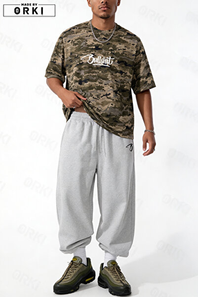 EFFRENATU Set de tricou și pantaloni de trening unisex din țesătură de bumbac...