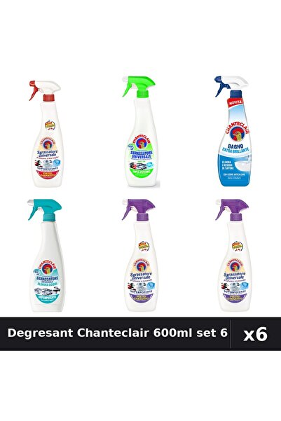 Chanteclair Set 6 Degresant Universal 600ml - Marsilia, Lamaie, Lavanda, Mosc...