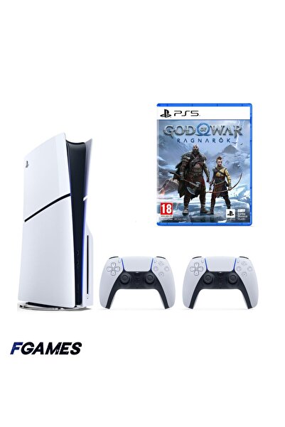 Sony Consola Playstation 5 Slim, Ediția cu disc PS5 1TB + Două controlere + G...