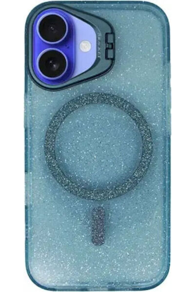 Vivid Magsafe Προστατευτική Θήκη με Γκλίτερ για Apple iPhone 16 Μπλε 52130156...