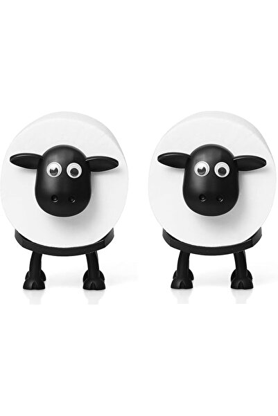 The Bros 2 Pack Sheep Toilet Paper Roll Holder- Fun Bathroom Decor, Black She...
