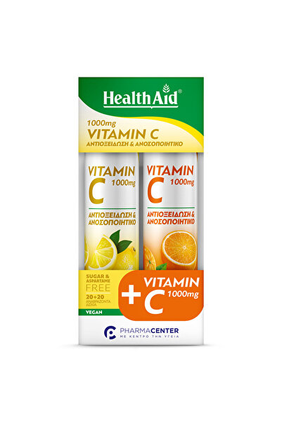 Health Aid HealthAid Βιταμίνη C 1000mg Προωθητική Συσκευασία Πορτοκάλι Λεμόνι
