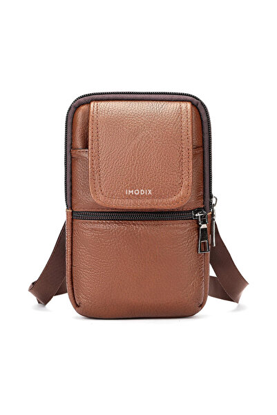 IMODIX Men's Shoulder Bag and Belt of Genuine Leather , IMODIX®, 4 Compartmen...