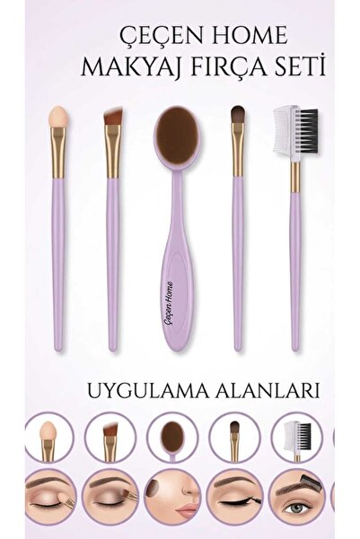 ÇEÇEN HOME 5-dijelni profesionalni set četkica za šminkanje (1 aplikator za s...