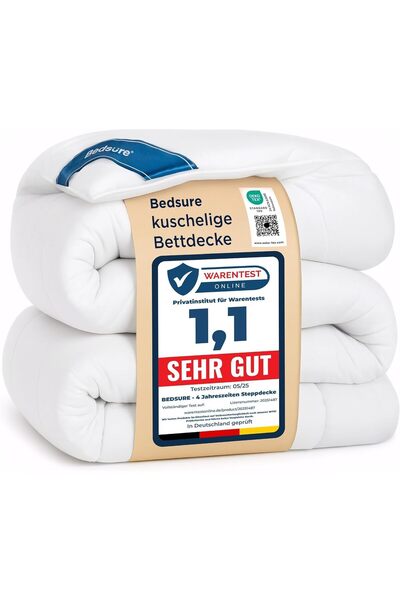BEDSURE Pilotă matlasată individuală (155x220cm) - Pilotă de pat din microfib...