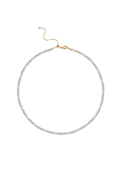 Lisa&Co. Colier Argint Mini Organic Pearls - grey