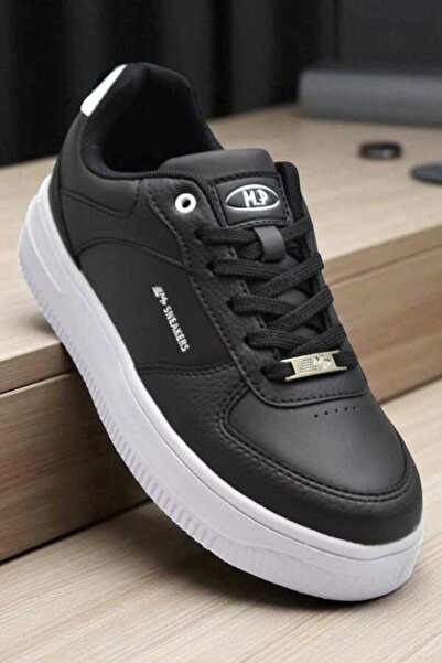 M.P. Comfortable Lace-Up Walking Shoes Black Men's Sports Running Shoes Suita...