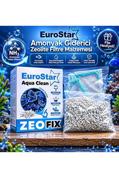 EuroStar Amonyak Giderici Zeolite Filtre Malzemesi 500 ml - File Hediyeli - S...