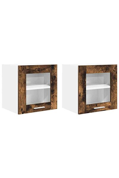 vidaxl Wall cabinet with 2 doors Smoked oak 40 x 31 x 40 cm