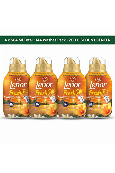 lenor Balsam de rufe Fresh Air Tropical Sunset, Ultra Concentrat, Pachet de 4...