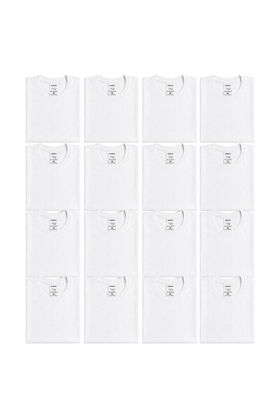KORDAK Pachet de 12 tricouri albe pentru soldați - Tricou alb conform standar...