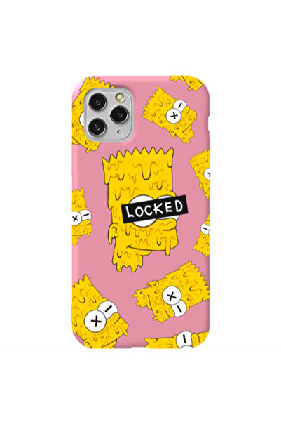 Other Apple iPhone 11 Pro Bart Simpson Pink Colored Silicone TPU Θήκη