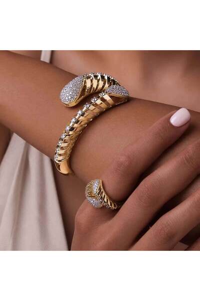 neslyaccessories Quenya Bracelet & Ring Jewelry Set