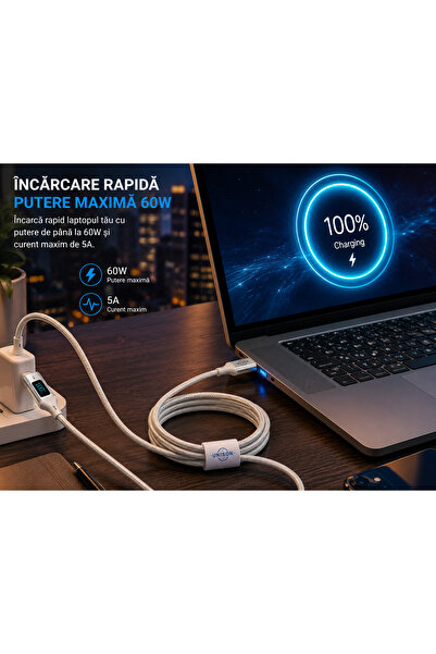 Unison S-088 Καλώδιο Γρήγορης Φόρτισης και Δεδομένων, USB-A σε USB-C, 60W, 5A...