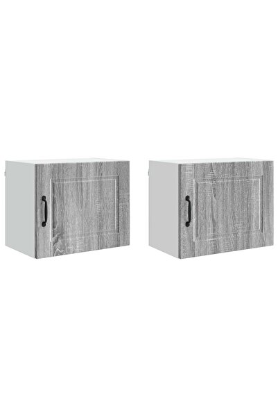 vidaxl Dulap de bucătărie cu raft 2 pcs Gri Sonoma 50 x 31 x 40 cm