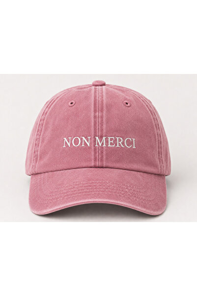 WeavedCo "Non Merci" Minimal Embroidered Vintage Washed Baseball Cap