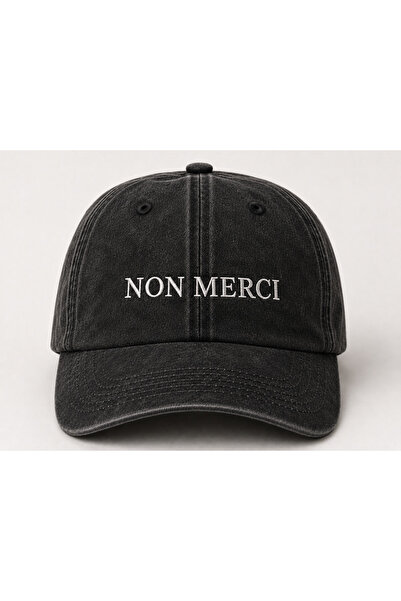 WeavedCo "Non Merci" Minimal Embroidered Vintage Washed Baseball Cap