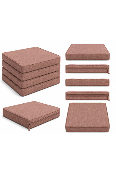 EA HOME ROYALE COMFORT KETEN KİREMİT 53x46cm Sandalye ölçüsüne uygundur. 4 pa...