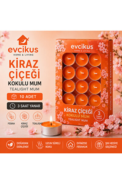 evcikuş Kokulu Tealight Mum 10'lu Paket
