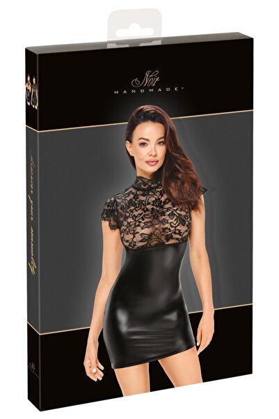 Noir Women's Lingerie – Dress Lace XL Black, XL – Lace (top) and powerwetlook...