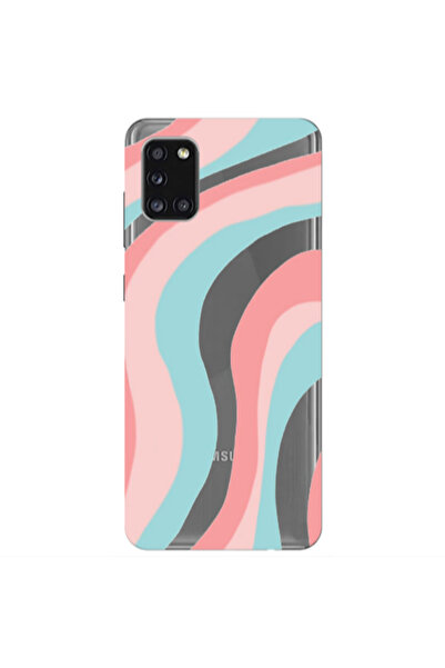 Other Samsung A31 Colored lines Transparent Silicone TPU Θήκη