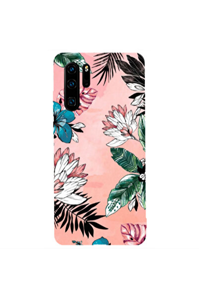 Other Huawei P30 Pro Tropical flowers Transparent Silicone TPU Θήκη