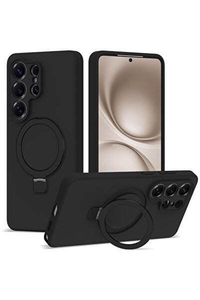Orso Θήκη Ostand Liquid Silicone Black Samsung Galaxy S26 Ultra