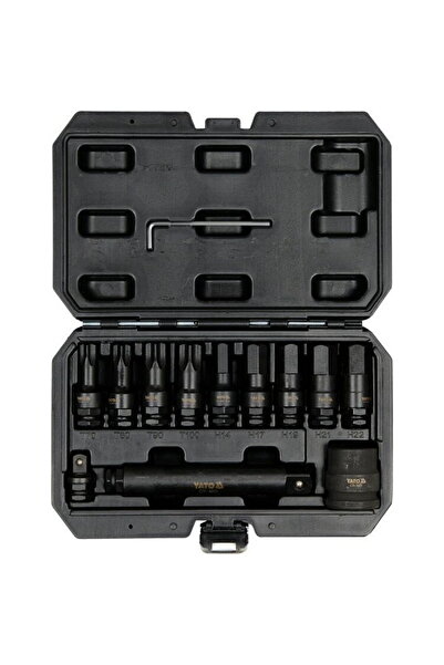 yato Set 12 chei torx de impact, YT-10655, Cr-Mo, T70-T100, H14-H22