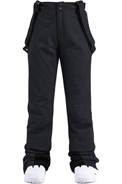 HOTIAN Pantaloni de schi cu șorț pentru femei, pantaloni de snowboard, pantal...