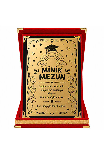 HiperAD Reklam Kadife Kutulu MİNİK MEZUN PLAKETİ – MEZUNİYET PLAKETİ KADİFE K...