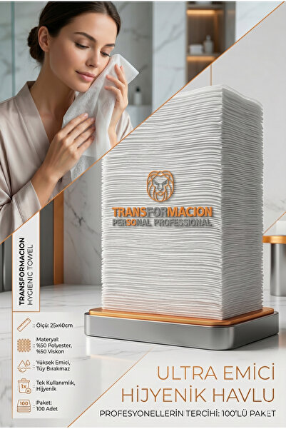 Transformacion Çok Amaçlı Yüksek Emici Hijyenik Kullan At Havlu 100'lü - 25x4...