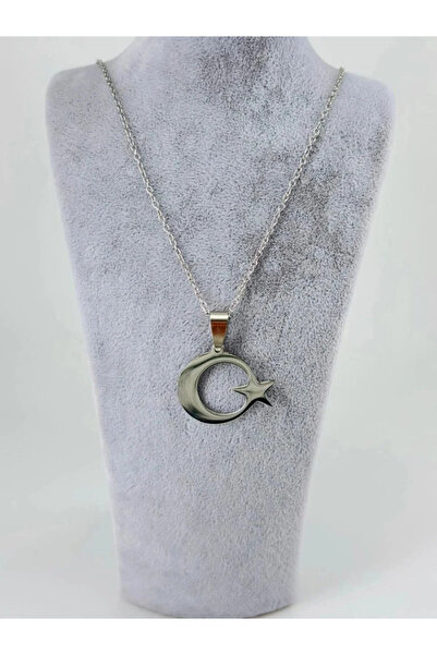 Marsilyan Nvdn- Ieg - Moon Star Steel Men's Necklace Iegrs-Nvdn1