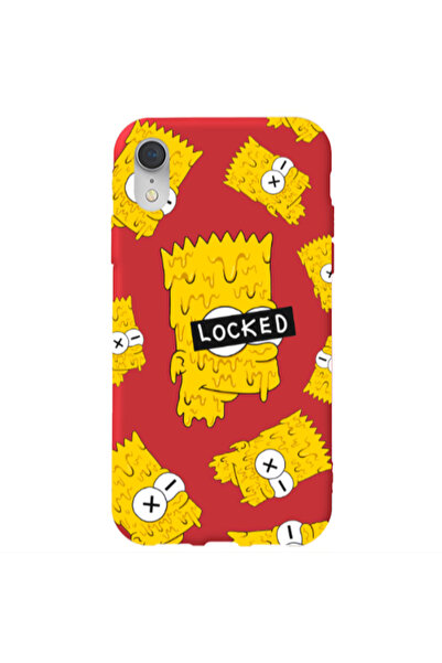 Other Apple iPhone Xr Bart Simpson Red Colored Silicone TPU Θήκη