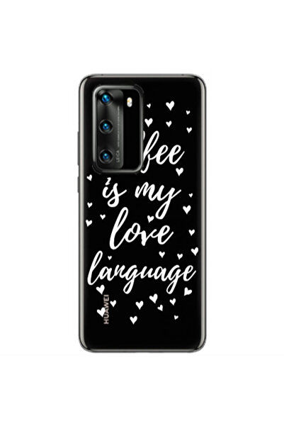 Other Huawei P40 Coffe is my love language Transparent Silicone TPU Θήκη