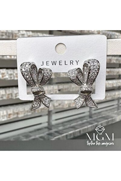 Marsilyan Nvdn- Ieg - Zircon Stone Bow Earrings Iegrs-Nvdn1