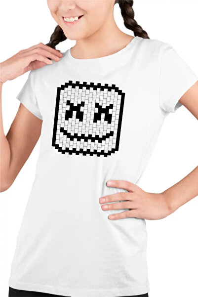 OEM Tricou Copii Fete Marshmello Pixel Art Minecraft