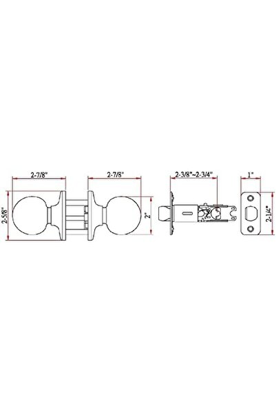 Yıldızan Terra Organik 782912 Top 2-Way Adjustable Passage Door Knob, Polishe...