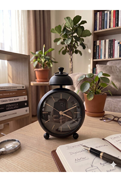 Exonix Dekoratif Analog Masa Saati Modern Retro Tasarım Sessiz Çalışma