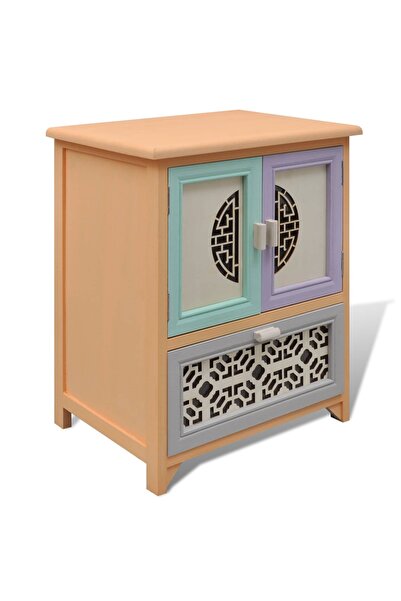 vidaxl Dulap lateral Multicolour 46 x 34 x 55.5 cm Lemn de paulownia