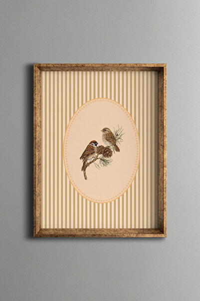 epiqart Serçe Composition - Vintage Patterned Frame - Slim Model