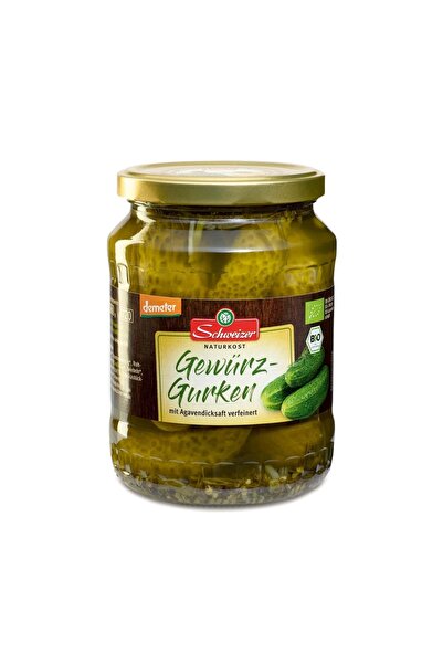 Schweizer Castraveți bio în oțet cu sirop de agave 670 g