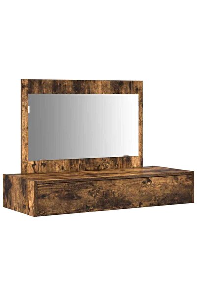 vidaxl Makeup Table with Drawer Brown 100 x 40 x 70 cm Composite Wood