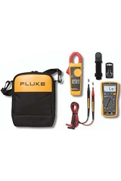 Fluke 117/323 el tipi multimetre, dijital akım pensi CAT III 600V ekran (sayı...