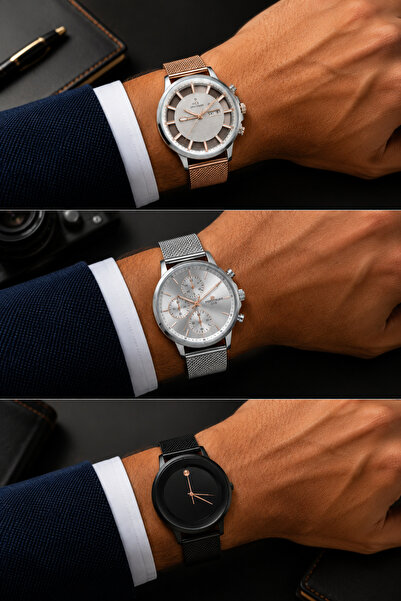 Twelve Opportunity Product 3-Piece Men's Wristwatch Set