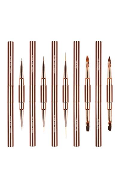 Fırsato Profesyonel 5 Adet Çift Uçlu Nail Art Tırnak Süsleme Fırçası Seti - J...
