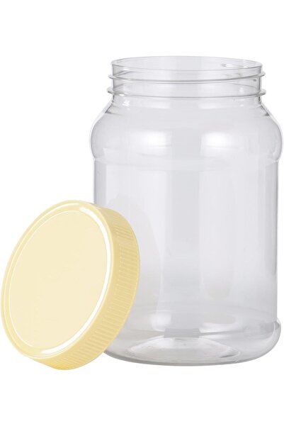 ROYALFORD RF11225 1000ml Round Airtight PET Jars, Set of 4 Clear Storage Cont...