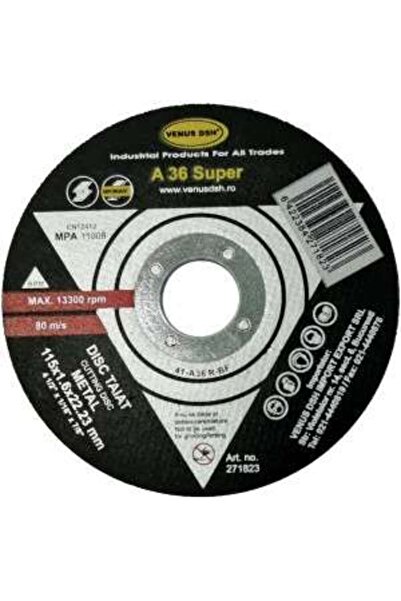 Venus Dsh Disc Taiat Metal 41-A36 R-Bf - 115X1.6X22.23 Mm