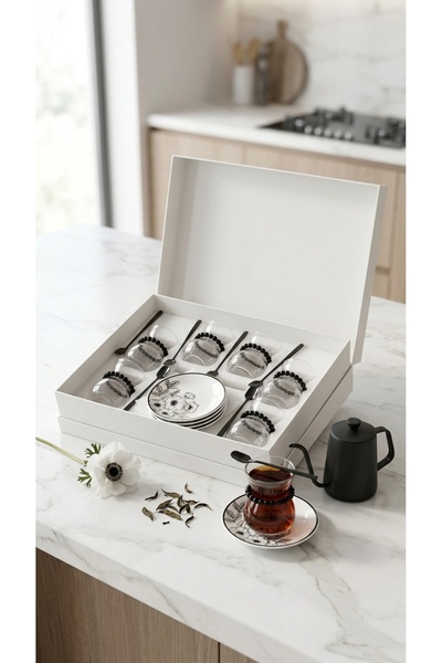 Generic Luxury Tea Set - Elegant Patterned Teacups and Saucers - for High-End...