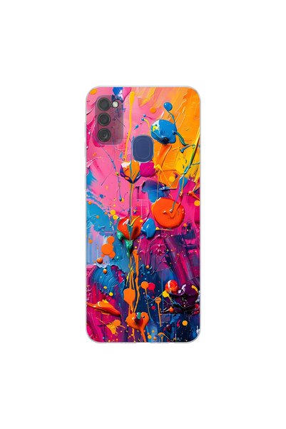 PPKin Samsung Galaxy M30S Compatible Graffiti 3 Design Transparent Case